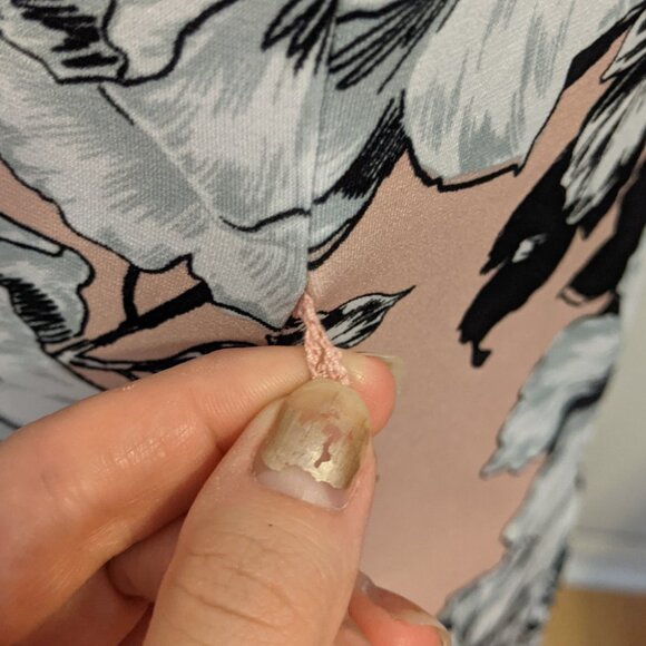 Nina Leonard Pink Black Sleeveless Maxi Dress Floral Cottage Summer Stretch Sz L - Picture 9 of 11